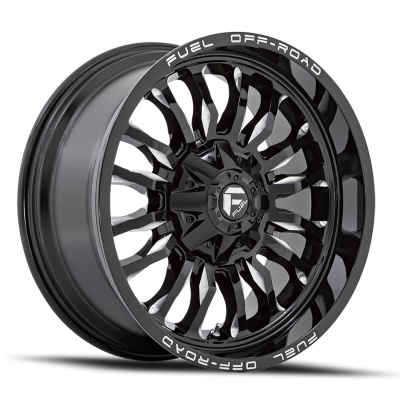 Aluminum Wheels 20X10 Arc D795 5 On 127/5 On 139.7 Gloss Black Milled 87.1 Bore -18 Offset Fuel Off Road Wheels