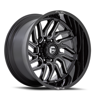 Aluminum Wheels 24X12 Hurricane D807 5 On 127 Gloss Black Milled 71.5 Bore -44 Offset Fuel Off Road Wheels
