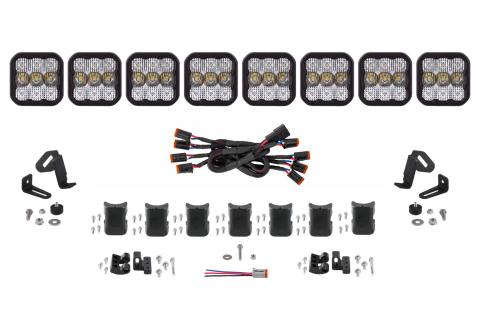 SS5 Sport Universal CrossLink 8-Pod Lightbar White Combo Diode Dynamics