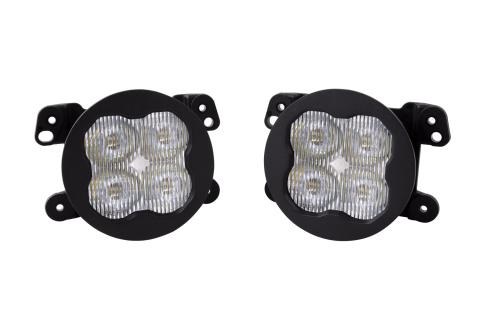 SS3 LED Fog Light Kit for 2014-2017 Jeep Cherokee White SAE Fog Sport w/ Backlight Type M Bracket Kit Diode Dynamics