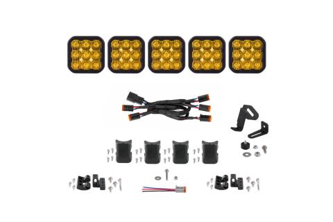 SS5 Sport Universal CrossLink 5-Pod Lightbar Yellow Driving Diode Dynamics