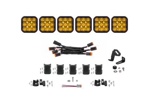 SS5 Sport Universal CrossLink 6-Pod Lightbar Yellow Driving Diode Dynamics