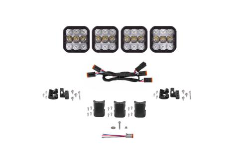 SS5 Pro Universal CrossLink 4-Pod Lightbar White Combo Diode Dynamics