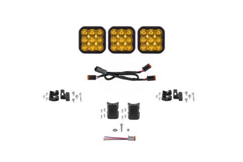 SS5 Pro Universal CrossLink 3-Pod Lightbar Yellow Driving Diode Dynamics