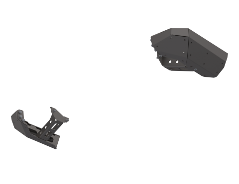 07-Up Jeep Wranger/Gladiator High Clearance Rear Bumper Corner Pods Boatside Cut Raw Steel