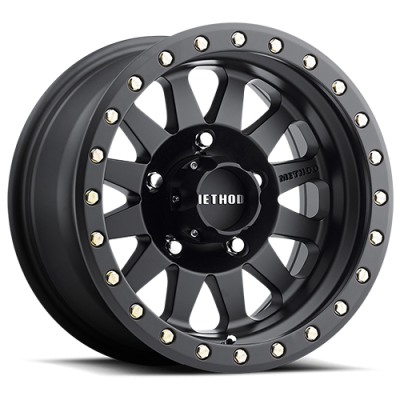 Aluminum Wheels 15x8 Double Standard MR304 Bolt Pattern 5 On 114.3 Offset -24 Lip Size 3.5 Matte Black MB Method