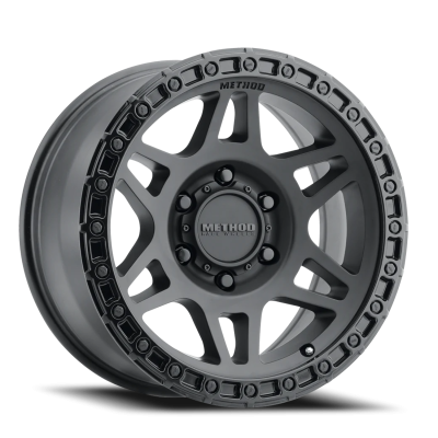 Aluminum Wheels 18x9 MR312 Bolt Pattern 6 On 139.7 Offset 18 Lip Size 1.02 Double Matte Black MBGL Gloss Black Lip Method