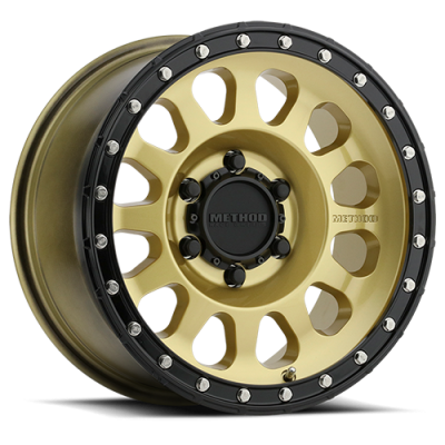 Aluminum Wheels 17x8.5 MR315 Bolt Pattern 6 On 135 Offset 0 Lip Size 1.65 Gold GD Black Street Loc Method