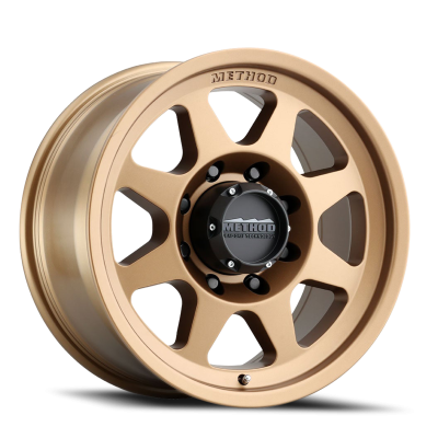 Aluminum Wheels 18x9 HD Bead Grip MR701 Bolt Pattern 8 On 165.1 Offset 18 Lip Size 1.81 Method Bronze BRZ Method
