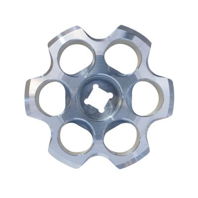 Six Shooter Aluminum Tank Knobs Arctic Silver Power Tank