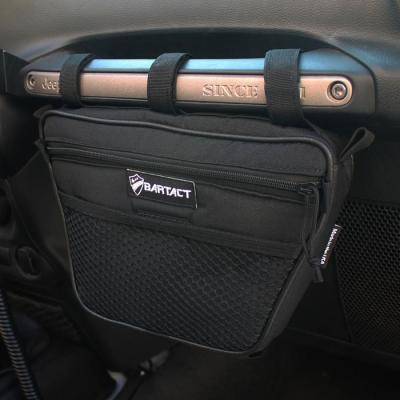 Passenger Dash Grab Handle Bag For Jeep All Wranglers Black Fabric Bartact