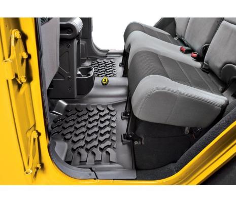 Jeep Wrangler Floor Mats Rear For Jeep 2007-2018 Wrangler JK Black Each Bestop