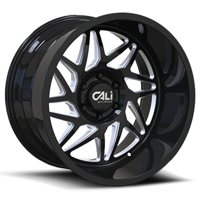 Cast Aluminum Wheels Gemini 9112 GB 20x9 Milled Spokes Gloss Black 6 On 135 Bolt Pattern 0 Offset Cali Offroad Wheels