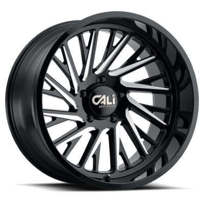 Cast Aluminum Wheels Purge 9114 GB 24x14 Milled Gloss Black 6 On 135 Bolt Pattern -76 Offset Cali Offroad Wheels