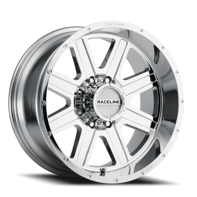 Aluminum Wheels 20x12 Hostage 940C Chrome -44 Offset 8 on 165.1 Bolt Pattern 125.2 Bore Raceline