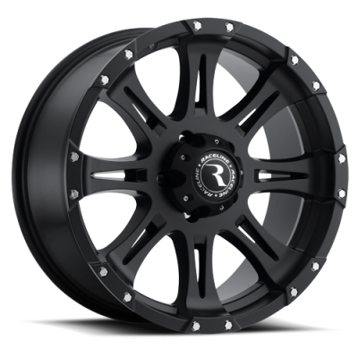 Aluminum Wheels 16x8 Raptor 981 Matte Black 0 Offset 5 on 114.3 Bolt Pattern 78.3 Bore Raceline
