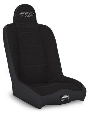 Daily Driver High Back Suspension Seat Black and Orange Tweed PRP Seats