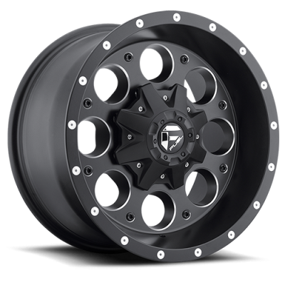 Aluminum Wheels 16X8 Revolver D525 5 On 114.3/5 On 127 Matte Black/Milled 72.6 Bore 1 Offset Fuel Off Road Wheels