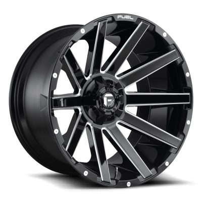 Aluminum Wheels 22X10 Contra D616 5 On 139.7/5 On 150 Matte Black Milled 110.3 Bore -18 Offset Multi Spoke Fuel Off Road Wheels