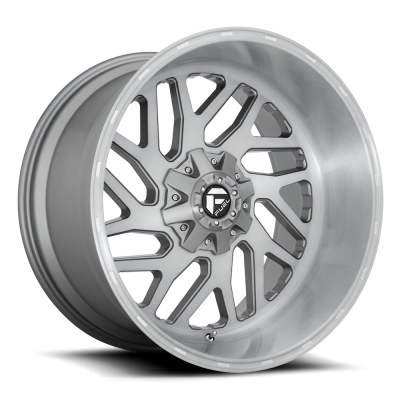 Aluminum Wheels 22X10 Triton Platinum D715 5 On 114.3/5 On 127 Brush Gunmetal Gray/Clear Tint 78.1 Bore -18 Offset Mesh Spoke Fuel Off Road Wheels