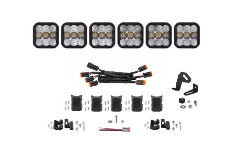 SS5 Sport Universal CrossLink 6-Pod Lightbar White Combo Diode Dynamics