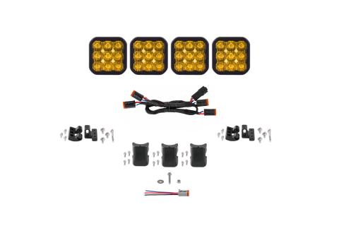 SS5 Sport Universal CrossLink 4-Pod Lightbar Yellow Driving Diode Dynamics