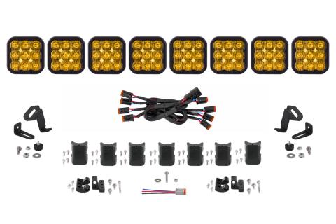 SS5 Sport Universal CrossLink 8-Pod Lightbar Yellow Driving Diode Dynamics