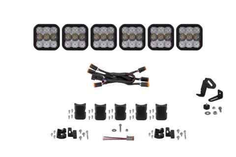 SS5 Pro Universal CrossLink 6-Pod Lightbar White Combo Diode Dynamics