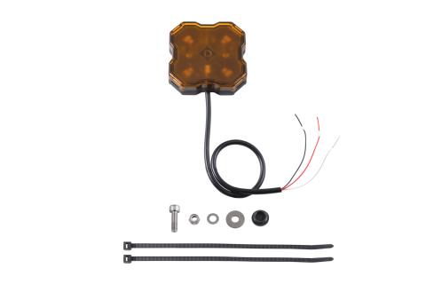 Stage Series Single-Color LED Rock Light, Amber Bare Wire (one)
