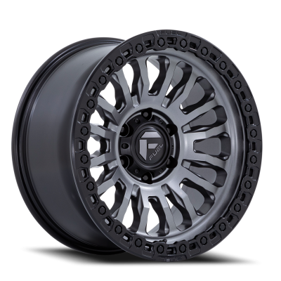Aluminum Wheels 20X10 Rincon SBL FC857AB 5 On 127 Matte Gunmetal Gray Matte Black Lip 71.5 Bore -18 Offset Fuel Off Road Wheels