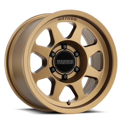 Aluminum Wheels 16x8 Bead Grip MR701 Bolt Pattern 6 On 139.7 Offset 0 Lip Size 1.42 Method Bronze BRZ Method