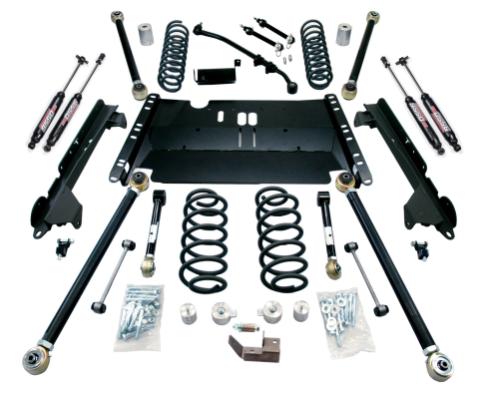 03-06 Wrangler TJ LWB 3 Inch Enduro LCG Long Arm Suspension System &amp; 9550 VSS Twin-Tube Shocks TeraFlex