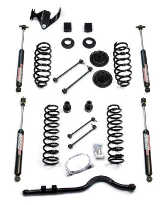 07-18 Wrangler JK 4 Door 3 Inch Coil Spring Base Lift Kit w/ Front Track Bar &amp; 9550 VSS Twin-Tube TeraFlex