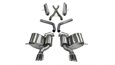 2.75 Inch Cat-Back Sport Single Exhaust 4.5 Inch Polished Tips 12-Present Jeep Grand Cherokee SRT-8/SRT 6.4L V8 Stainless Steel Corsa Performance