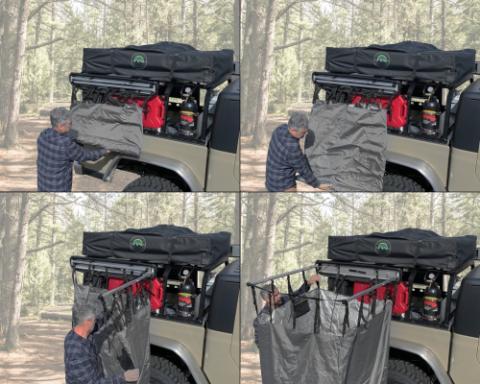 Car-Side Shower Room - Affordable and Convenient Overland Vehicle Systems
