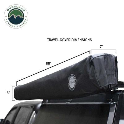 XD Nomadic 270 - Awning W/Lights and Black Out , Passenger Side, Black Body, Black Trim and Black Travel Cover Overland Vehicle Systems