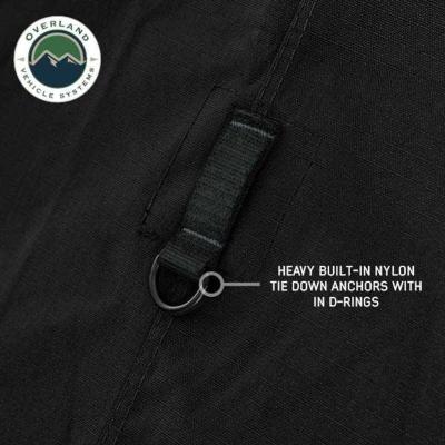 XD Nomadic 270 - Awning Wall 1 W/Black Out, Driver Side, Black Body, Black Trim W/Storage Bag Overland Vehicle Systems