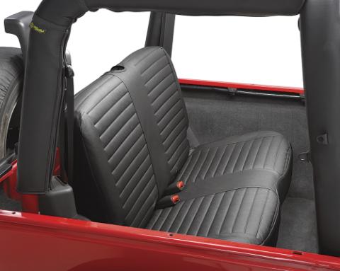 Jeep Wrangler Seat Covers For Jeep 2003-2006 Wrangler TJ Rear Premium Vinyl Fabric Black Diamond Bestop