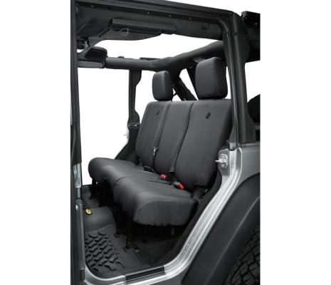 Jeep Wrangler Seat Covers For Jeep 2007, 2013-2018 Wrangler JK 4 Door Rear Premium Vinyl Fabric Black Diamond Bestop