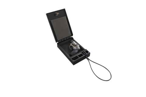 Portable Safe For Compact Pistols Universal Black Includes Security Cable Tuffy Security Products