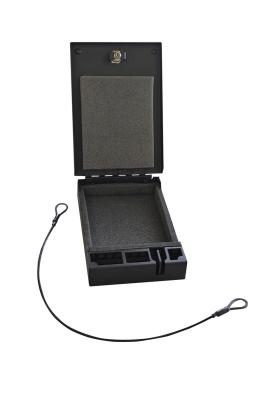 Portable Safe For Compact Pistols Universal Black Includes Security Cable Tuffy Security Products