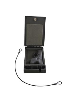 Portable Safe For Compact Pistols Universal Black Includes Security Cable Tuffy Security Products