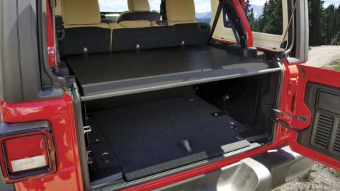 Deluxe Cargo Enclosure - 18-23 Wrangler JL {21-23 Exc. 4XE} w/o OEM Subwoofer Rear Seats Must Be Removed on 2-Door Models Black Tuffy Security Products