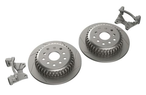07-18 Wrangler JK Rear Performance Big Rotor Kit w/ Slotted Rotors 5x5 Inch &amp; 5x5.5 Inch TeraFlex