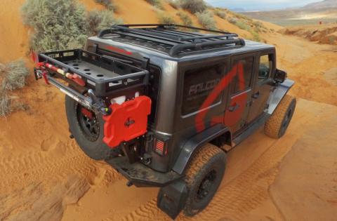 07-18 Wrangler JK Alta Cargo Rack Black Rails TeraFlex