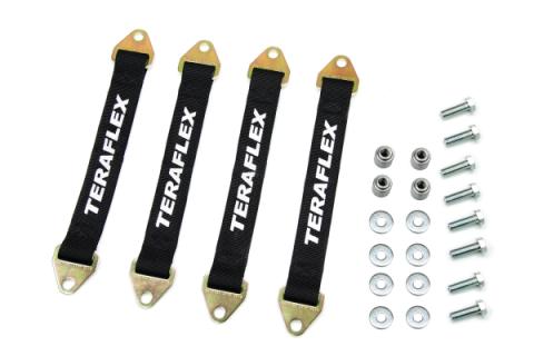 07-18 Wrangler JK Suspension Limit Strap Kit 15.125 Inch Front &amp; 13.5 Inch Rear 3-4 Inch Lift TeraFlex