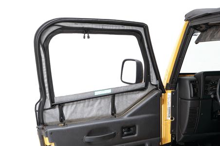 Jeep Fabric Door Skins For Jeep 1997-2006 Wrangler TJ Black Denim Pair Bestop