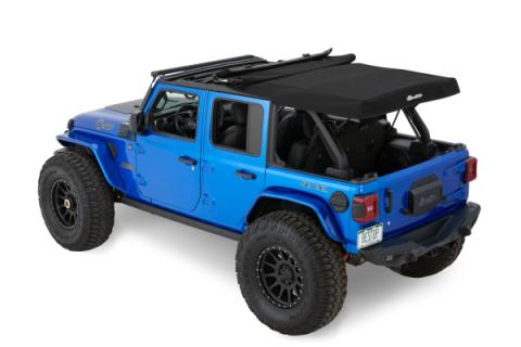 Jeep Soft Top Supertop Squareback Soft Top For Jeep 2018-Current Wrangler JL 4 Door Black Diamond Bestop