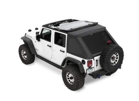 The Ascent Soft Tops For Jeep 2007-2018 Wrangler JK 4 Door Black Diamond Bestop
