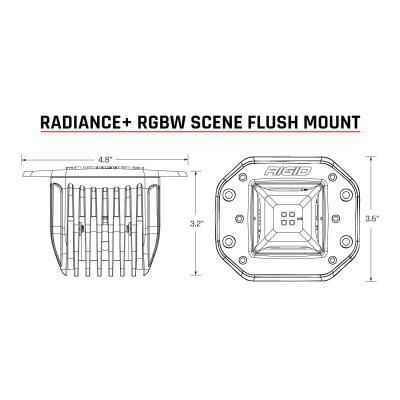 Radiance Plus Scene RGBW Flush Mount Pair RIGID Industries